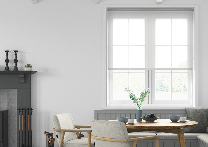Crystalline Voile, Cream - Motorised Roller Blind - Image 3